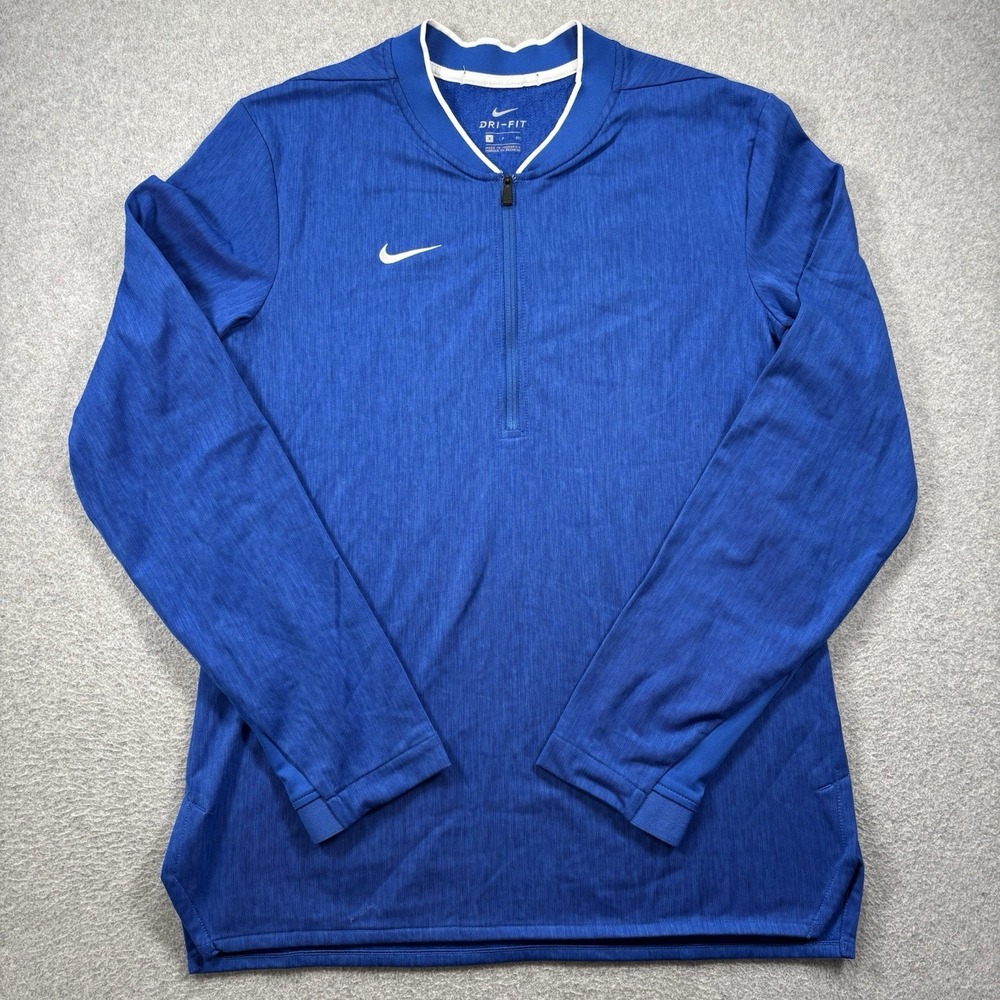 Nike Dri-FIT Pullover Mens Small 1/4 Zip Blade Collar Long Sleeve Fleece Sweater